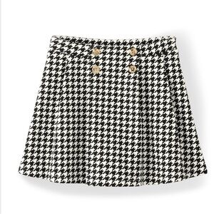 Gymboree Black and White Houndstooth Skirt
